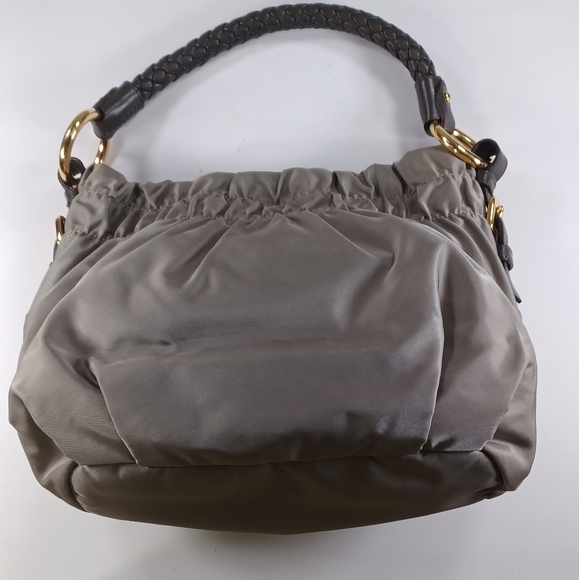 Prada Gray/KHAKI Nylon Full set bag - Picture 2 of 16